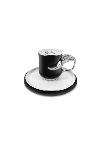 Karaca X Taraftar Beşiktaş Lisanslı 2 Kişilik Kahve Fincan Takımı 90 Ml Siyah