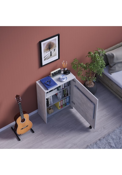 Asra Trend Fonksiyonel Kitaplık MD002 %100 MDF Katlanır Çalışma Masası Retro Taş Asra Trend Fonksiyonel Kitaplık MD002 %100 MDF Katlanır Çalışma Masası Retro Taş