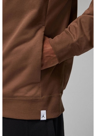 Nike Jordan Jumpman Fleece Pullover Hoodie Erkek Kapüşonlu Sweatshirt Kahverengi Kahverengi