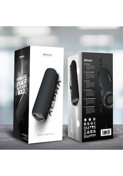 HiFuture Alpha Bluetooth 5.3 15W IPX7 Su Geçirmez Taşınabilir TWS Stereo Hoparlör