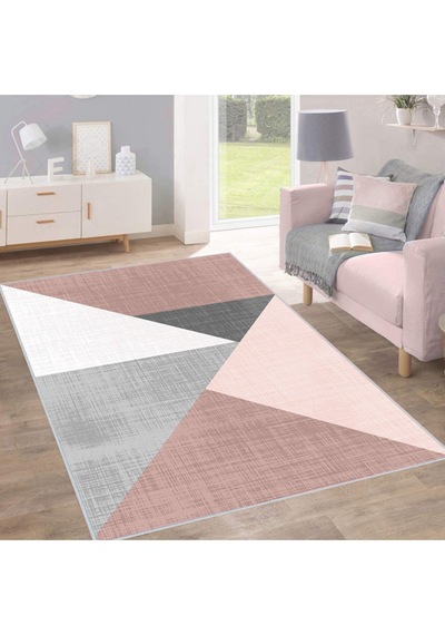 Rovigo Home Dijital Baskı Yıkanabilir Kaymaz Taban Salon Halısı RVG0201-SD554 Çok Renkli