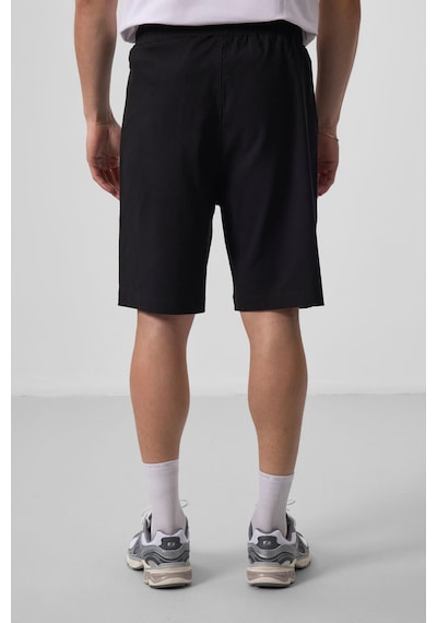 Tommylife Siyah Standart Fit Dokuma Hafif Esnek Chino Şort - 81290 Siyah