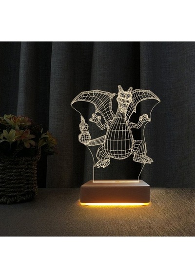 3D Doğum Günü Hediyesi Ejderha Çocuk Odası Gece Lambası