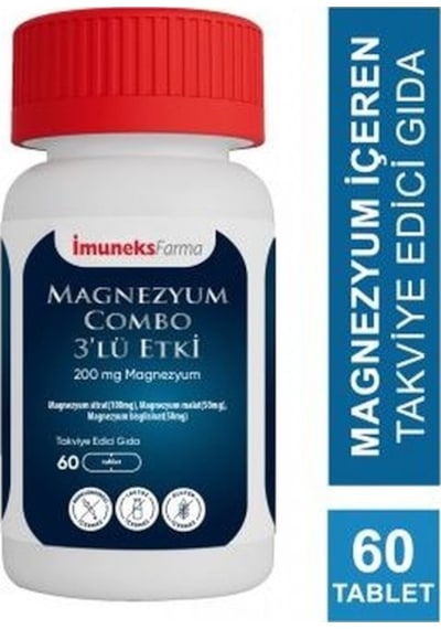 İmuneks Farma Magnezyum 3'lü Etki 60 Tablet