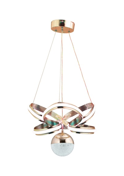 Sahra Modern Teklı Led Gold Sarkıt Avize,3 Renk Yanabilen Modern Avize,salon Led Avize