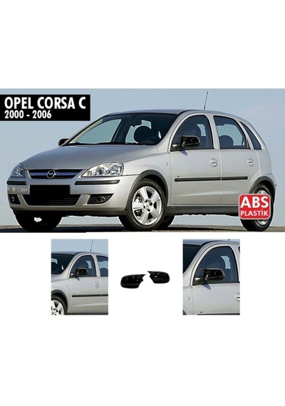 Corsa C Uyumlu Batman Yarasa Ayna Kapağı Piano Black / 2000-2006
