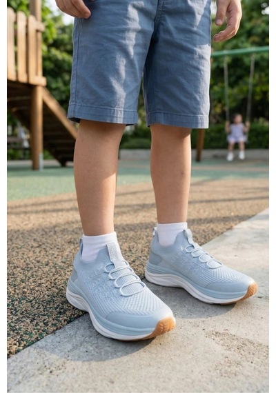In Step Aeroknit Pro Ultra Hafif Bağcıksız Erkek/kız Spor Ayakkabı - Mavi