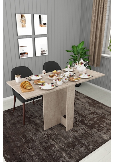 Asra Trend Ultra İnce Katlanır Mutfak Yemek Masası KM32 %100 MDF Çok Renkli