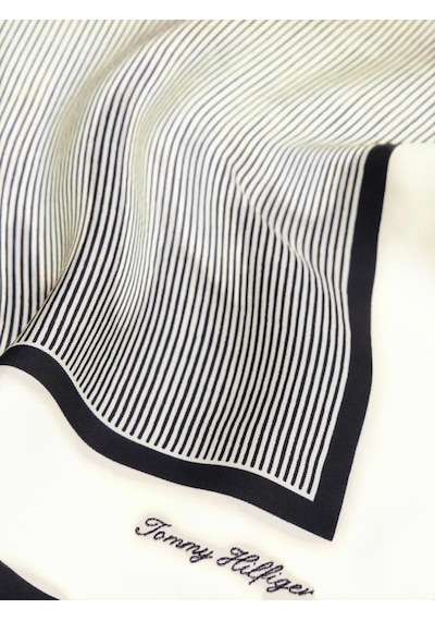 Tommy Hilfiger Th Elevated Flag Sılk Square Kadın Mavi Atkı - Aw0aw17629