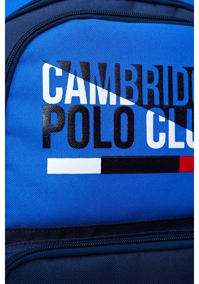 Benittokids Cambridge Polo Club Minimalist Tasarım Unisex Çok Gözlü Sırt Çantası Mavi