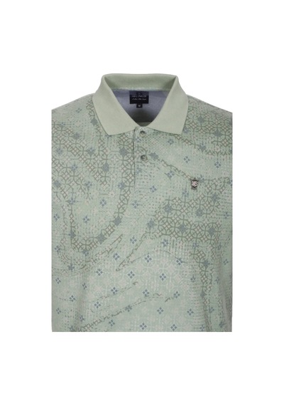 Erkek Polo Yaka Tişört Çağla Slim Fit Ribanalı Kol Pamuklu Baskılı T-shirt Ncs Jeans 1252-çağla Mint