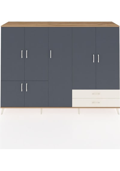 Hyperion Dolap 12 Raflı 2 Çekmeceli 7 Kapaklı 220x44x163 Çam-antr Çam-antrasit/aytaşı Hyperion Dolap 12 Raflı 2 Çekmeceli 7 Kapaklı 220x44x163 Çam-antr Çam-antrasit/aytaşı