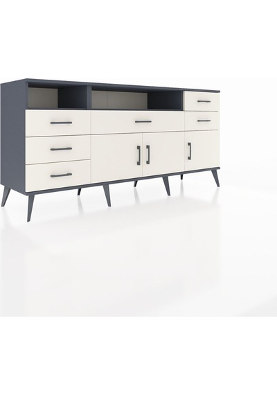 Hyperion Konsol 3 Raflı 6 Çekmeceli 3 Kapaklı 176x44x83 Antrasit-aytaşı Aytaşı Hyperion Konsol 3 Raflı 6 Çekmeceli 3 Kapaklı 176x44x83 Antrasit-aytaşı Aytaşı