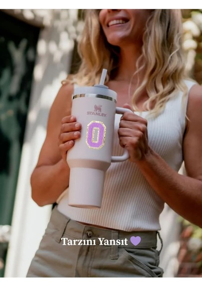 Quencher Uyumlu Premium Harf Sticker/aksesuar Tekstil Kaplama Kişiselleştirilmiş Tasarım O