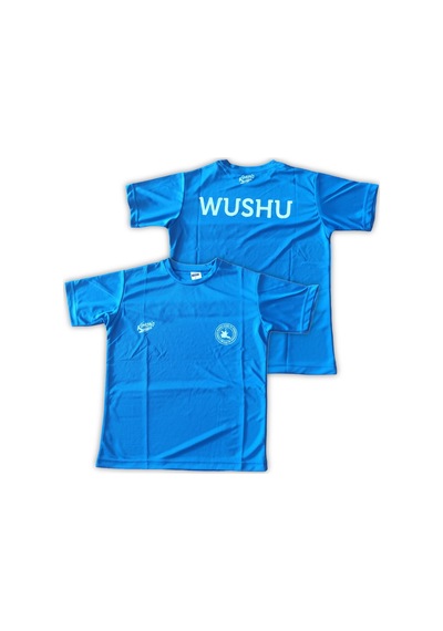 Polyester Damla Kumaş Wushu Tişörtü Mavi