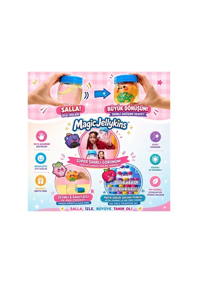 Magic Jellykins Sihirli Dönüşüm Kavanozu - Su Ekle, Çalkala, Sürpriz Peluş Oyuncak Magic Jellykins Sihirli Dönüşüm Kavanozu - Su Ekle, Çalkala, Sürpriz Peluş Oyuncak
