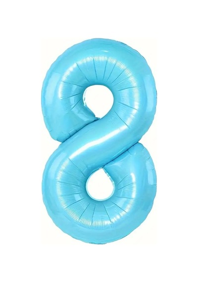 Beysüs Mavi 8 Rakam Folyo Balon 80 Cm Mavi