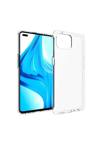 Oppo Reno 4 Lite Kılıf Şeffaf Silikon Hibrit Case Renksiz