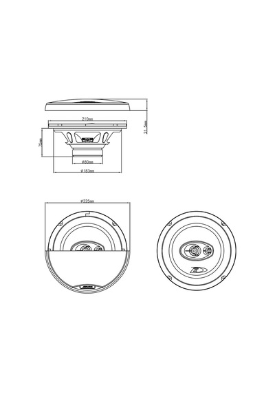 Alpine Sxe-2035s 8 Inch 20 Cm Koaksiyel 3-yollu Hoparlör Sistemi Sku: Smg8690010121493