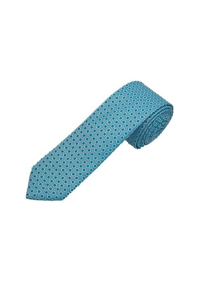 Brianze 5 Cm Turkuaz Desenli Slim Kravat