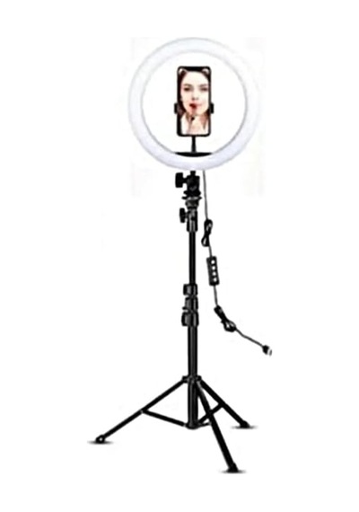 10 Inç Ring Light 3 Renk Işıklı Youtuber Led Işıklı 2.1 Metre Tripod Selfie Makyaj Işığı Çok Renkli