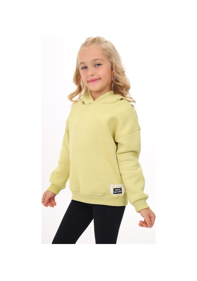 Toontoy Kız Çocuk Baskılı Sweatshirt Açık Yeşil