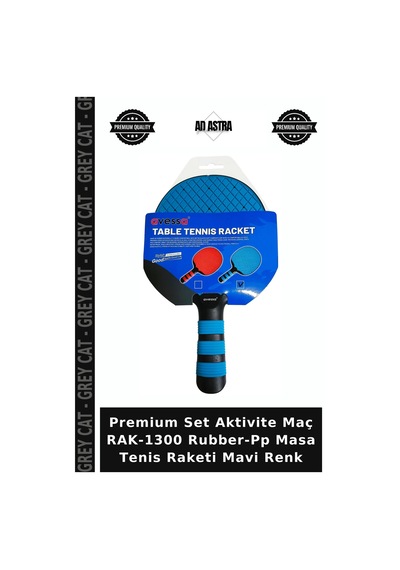 Premium Set Aktivite Maç Rak-1300 Rubber-pp Masa Tenis Raketi Mavi Renk