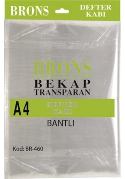 Brons Hazır Defter Kabı Bantlı A-4 10'lu Şeffaf Br-460