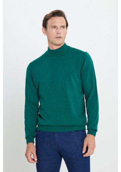 AC&Co / Altınyıldız Classics Erkek Koyu Yeşil Standart Fit Normal Kesim Yarım Balıkçı Yaka Triko 4A4923100005KYLS Koyu Yeşil AC&Co / Altınyıldız Classics Erkek Koyu Yeşil Standart Fit Normal Kesim Yarım Balıkçı Yaka Triko 4A4923100005KYLS Koyu Yeşil