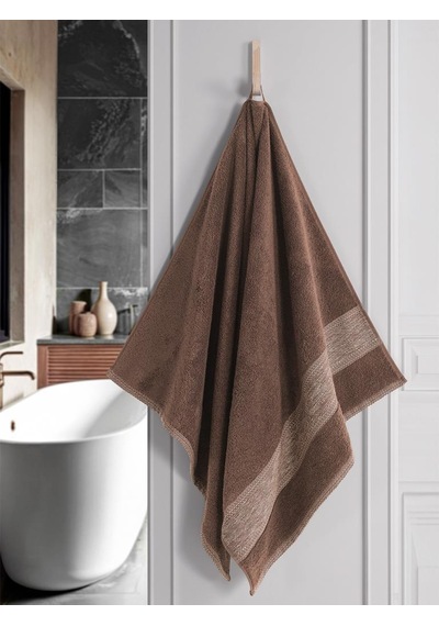 %100 Cotton Saç Havlusu Maura 70x140 Cm Kahve