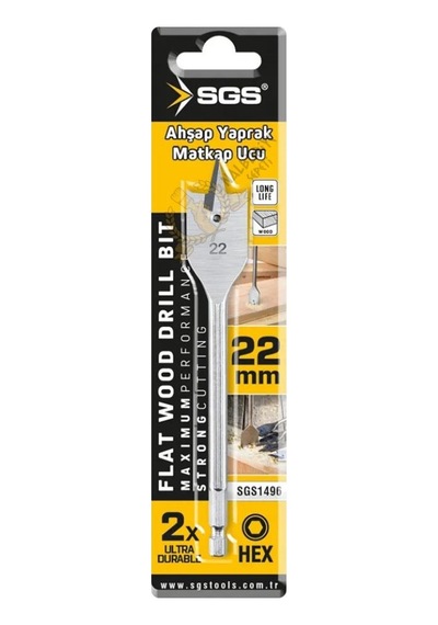 Sgs Ahşap Yaprak Matkap Ucu 22x152 Mm. - 1 Adet
