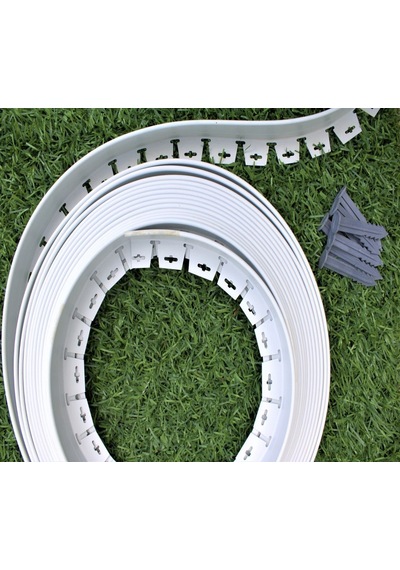 Mgf Çim Ayırıcı 25 Mt Beyaz Çim Sınırlayıcı Taş Toprak Ayıracı