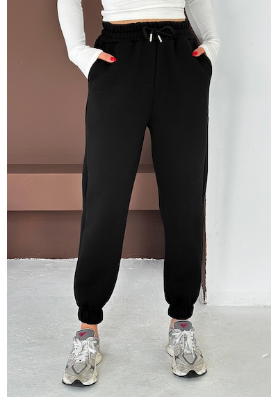 Kadın Yüksek Bel Jogger Eşofman Altı Soft Motion SiYAH