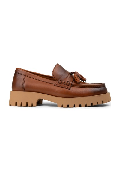 Deery Kadın Hakiki Deri Taba Rengi Marin Loafer - 02035ztbac02