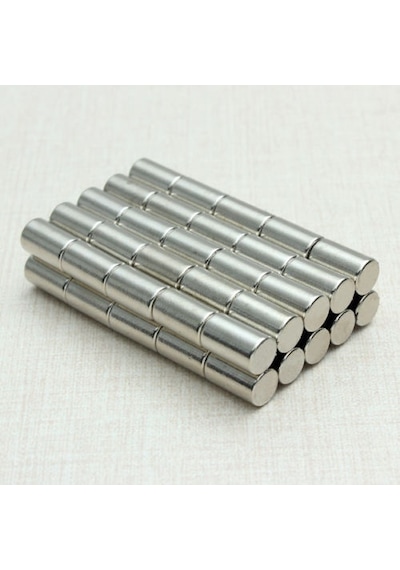 25 Adet 6Mm X 10 Mm Silindir Güçlü Neodyum Mıknatıs