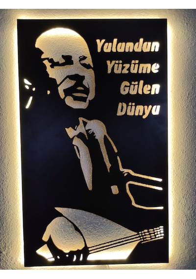 Neşet Ertaş Led Işıklı Tablo