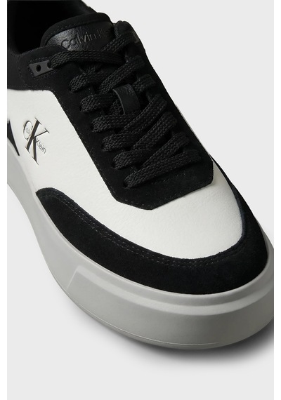 Calvin Klein Logolu Sneaker Ayakkabı Hm0hm0244906x Erkek Ayakkabı Hm0hm02449 06x Siyah-beyaz-gri