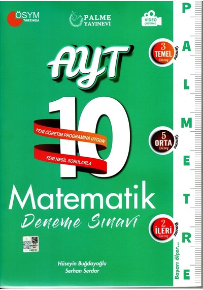 Palme Yks Ayt Matematik 10 Deneme Palmetre Video Çözümlü Yeni