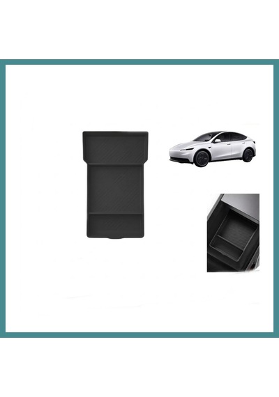 Trendexa Tesla Model Y Juniper 2025+ Uyumlu Orta Konsol Düzenleyici Raf Saklama Kutusu Siyah Mac