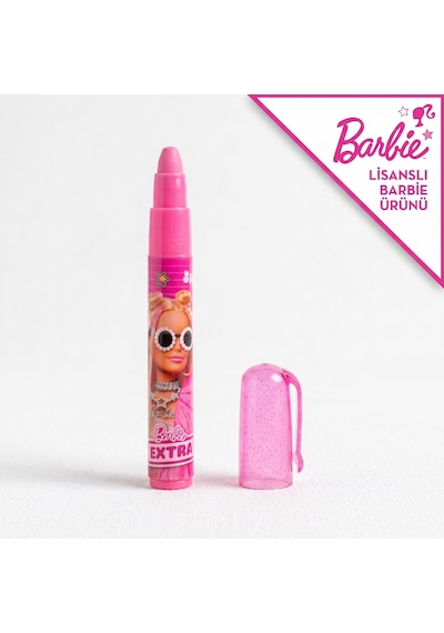 Bakgelal Lisanslı Barbie Extra Ruj Şeklinde Silgi Pembe Kapaklı Kırtasiye Okul Silgisi - 9056614920242