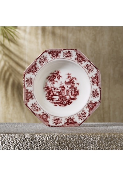 Evaliza Voila Çukur Tabak Kırmızı 22 Cm Çok Renkli