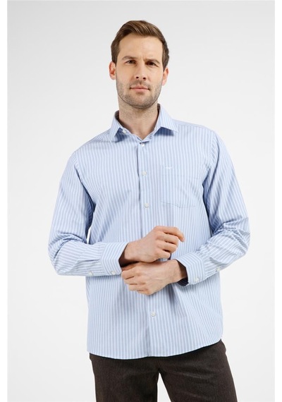 İmza K.mavi-beyaz Çizgili Desen Sert Yaka Uzun Kol Cepli Comfort Fit Pamuklu Gömlek 1004255277 K.mavi - Beyaz İmza K.mavi-beyaz Çizgili Desen Sert Yaka Uzun Kol Cepli Comfort Fit Pamuklu Gömlek 1004255277 K.mavi - Beyaz