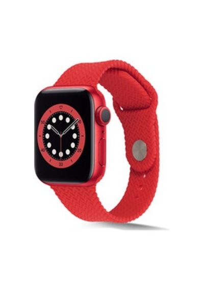 Apple Watch Uyumlu Ultra 49mm Kordon Krd-37 Silikon Strap Kayış - Kırmızı