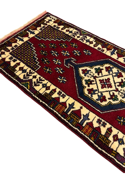 El Dokuma Sıfır Yahyalı Halısı Yolluk 72x283 Kök Boya %100 Yün Yolluk Kırmızı