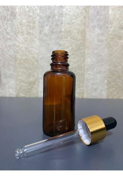 30 Ml Amber Şişe Cam Damlalıklı Şişe 50 Adet