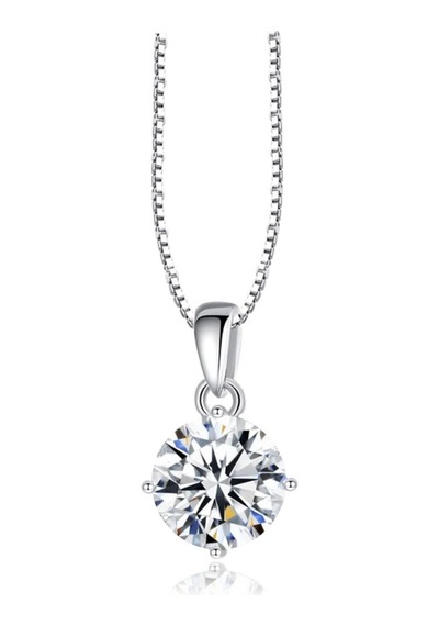 Brezza Lusso Jewelry Diamond Serisi Tektaş Aşk Stylish/night Gümüş Kadın Kolye 45 CM 45 CM