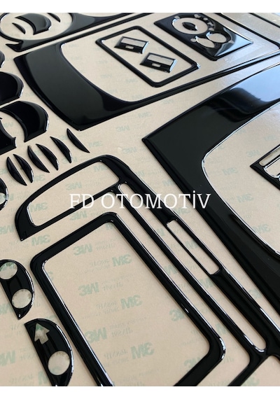 Ford Connect 2009 - 2014 Torpido, Konsol, Trim, Göğüs Kaplama Seti Piano Black Renk