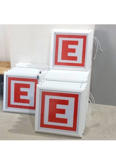 Eczane E Led Tabela 60x60cm Butonlu (Yönetmeliğe Uygun)