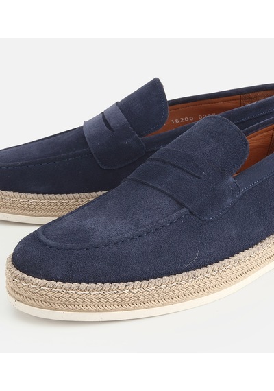 Hotiç Erkek Süet Deri Lacivert Hasır Detaylı Günlük Loafer 02ayh319490a680 02ayh319490a680 Lacivert