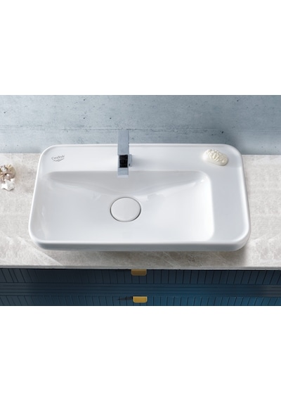 Turkuaz Seramik Cerastyle Lal 70 CM Tezgah Üstü Çanak Lavabo